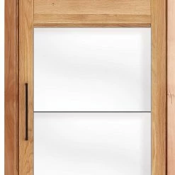 1-türiger Kleiderschrank Aus Massivholz - Zaisan -Wohnen Shop 1 tueriger kleiderschrank aus massivholz wildeiche mit griff aus metall zaisan 03