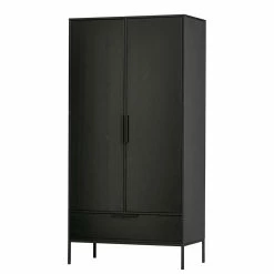 100x200x53 Schrank Aus Kiefer In Schwarz - Drian