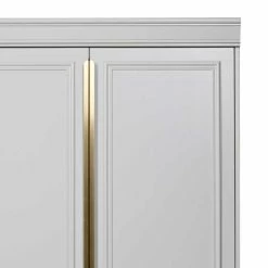 110x215x62 Kleiderschrank In Hellgrau - Emra -Wohnen Shop 110x215x62 kleiderschrank in hellgrau aus kiefer massivholz emra 04