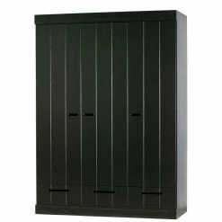 140x195x53 Kleiderschrank 3-türig & 3 Schubladen - Vindrus