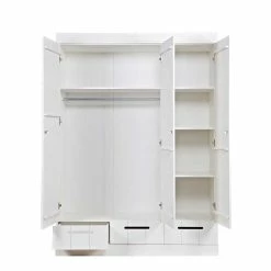 140x195x53 Skandi Kleiderschrank In Weiß - Mattressa 11 140x195x53 Skandi Kleiderschrank In Weiß - Mattressa -Wohnen Shop 140x195x53 skandi kleiderschrank in weiss aus kiefer 3 tuerig schubladen mattressa 03