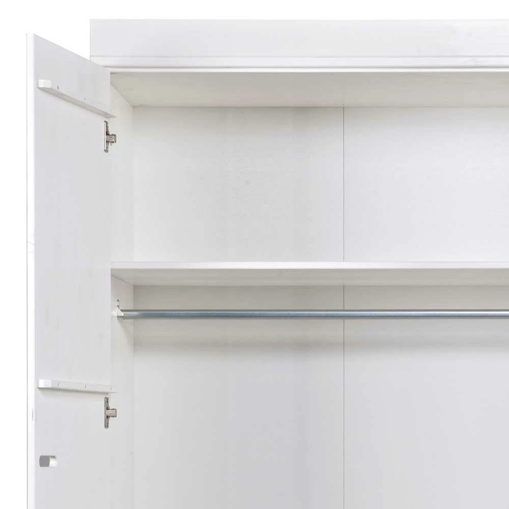 140x195x53 Skandi Kleiderschrank In Weiß - Mattressa 8 140x195x53 Skandi Kleiderschrank In Weiß - Mattressa – Bild 6