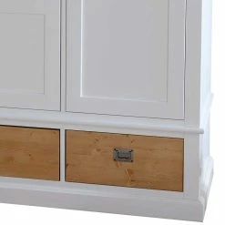 157x192x60 Skandi Schrank Mit Drei Türen & Drei Fächern - Mancus -Wohnen Shop 157x192x60 skandi schrank mit drei tueren drei faechern und zwei schubladen mancus 02