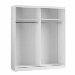 180x216x59 Schwebetürenschrank Mit Zwei Spiegeltüren - Jaines -Wohnen Shop 180x216x59 schwebetuerenschrank mit zwei spiegeltueren korpus in weiss jaines 03