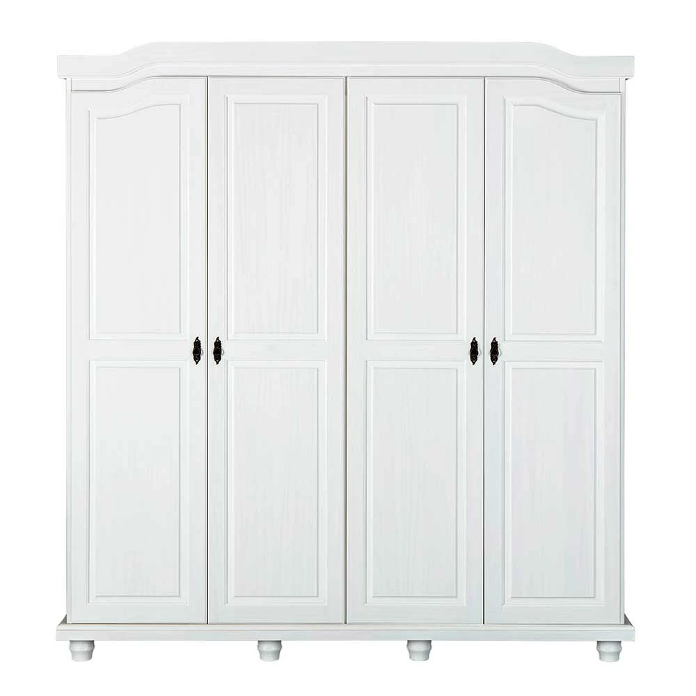 182x198x60 Weißer Landhausschrank Für Kleidung - Zeremonia 5 182x198x60 Weißer Landhausschrank Für Kleidung - Zeremonia – Bild 3