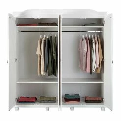 182x198x60 Weißer Landhausschrank Für Kleidung - Zeremonia 11 182x198x60 Weißer Landhausschrank Für Kleidung - Zeremonia -Wohnen Shop 182x198x60 weisser landhausschrank fuer kleidung mit vier tueren zeremonia 03