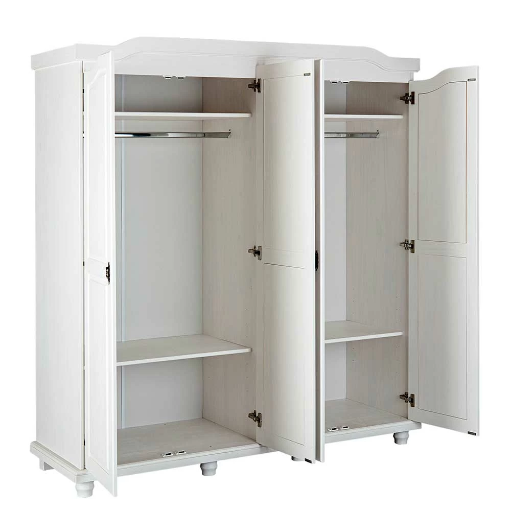 182x198x60 Weißer Landhausschrank Für Kleidung - Zeremonia 7 182x198x60 Weißer Landhausschrank Für Kleidung - Zeremonia – Bild 5