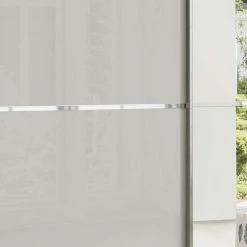 2-türiger Kleiderschrank In Hellgrau & Braun - Sabelle -Wohnen Shop 2 tueriger kleiderschrank in hellgrau braun spiegel schwebetueren sabelle 03