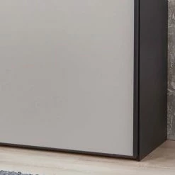 2-türiger Kleiderschrank Mit Schwebetüren - Dandy -Wohnen Shop 2 tueriger kleiderschrank mit schwebetueren in hellgrau dunkelgrau dandy 02