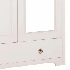 2-türiger Kleiderschrank Mit Spiegel - Velriva -Wohnen Shop 2 tueriger kleiderschrank mit spiegel aus kiefernholz in weiss velriva 04