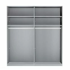 2-türiger Schiebetürenschrank In Weiß & Chrom - Pepper 10 2-türiger Schiebetürenschrank In Weiß & Chrom - Pepper -Wohnen Shop 2 tueriger schiebetuerenschrank in weiss chrom mit spiegel 2 meter breit pepper 02