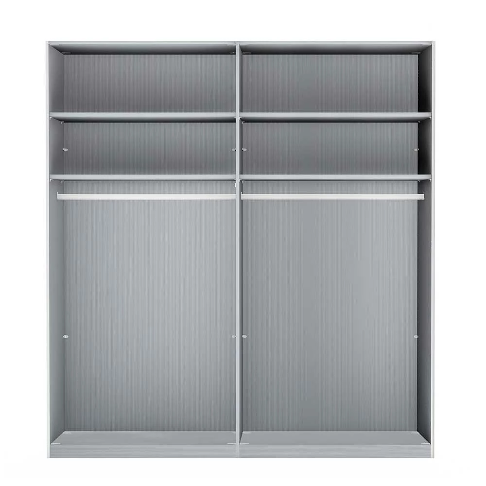 2-türiger Schiebetürenschrank In Weiß & Chrom - Pepper 5 2-türiger Schiebetürenschrank In Weiß & Chrom - Pepper – Bild 3