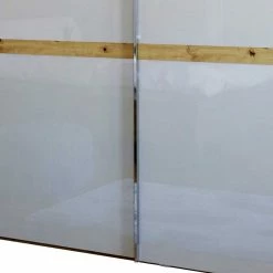 2-türiger Schwebetüren Kleiderschrank 200cm Breit - Crascanu 12 2-türiger Schwebetüren Kleiderschrank 200cm Breit - Crascanu -Wohnen Shop 2 tueriger schwebetueren kleiderschrank 200cm breit in beige glas eiche optik crascanu 04