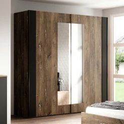 2-türiger Schwebetürenschrank Mit Spiegel - 200x213x64 - Rose 10 2-türiger Schwebetürenschrank Mit Spiegel - 200x213x64 - Rose -Wohnen Shop 2 tueriger schwebetuerenschrank mit spiegel 200x213x64 in eiche dunkel schwarz rose 02