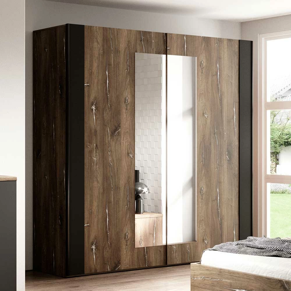 2-türiger Schwebetürenschrank Mit Spiegel - 200x213x64 - Rose 5 2-türiger Schwebetürenschrank Mit Spiegel - 200x213x64 - Rose – Bild 3