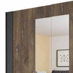 2-türiger Schwebetürenschrank Mit Spiegel - 200x213x64 - Rose 11 2-türiger Schwebetürenschrank Mit Spiegel - 200x213x64 - Rose -Wohnen Shop 2 tueriger schwebetuerenschrank mit spiegel 200x213x64 in eiche dunkel schwarz rose 03