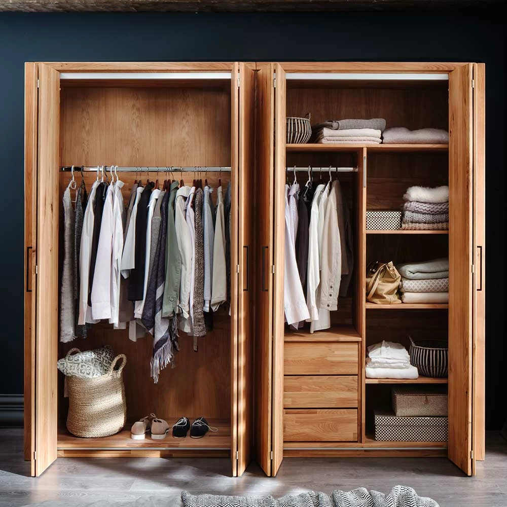 246cm Falttüren-Kleiderschrank Wildeiche - Mascadona 5 246cm Falttüren-Kleiderschrank Wildeiche - Mascadona – Bild 3