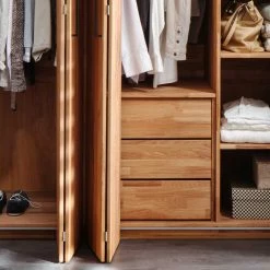 246cm Falttüren-Kleiderschrank Wildeiche - Mascadona 12 246cm Falttüren-Kleiderschrank Wildeiche - Mascadona -Wohnen Shop 246cm falttueren kleiderschrank wildeiche 4 tuerig mit inneneinrichtung mascadona 04