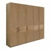 250cm Schlafzimmer Kleiderschrank Mit 5 Türen - Emdsiva -Wohnen Shop 250cm schlafzimmer kleiderschrank mit 5 tueren in eichefarben emdsiva f