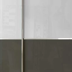250cm Schwebetürenschrank Zweifarbig - Lanaco 11 250cm Schwebetürenschrank Zweifarbig - Lanaco -Wohnen Shop 250cm schwebetuerenschrank zweifarbig in braun weiss glas lanaco 03