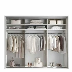 280x230x60 Schwebetüren-Kleiderschrank In Weiß - Vilfian 11 280x230x60 Schwebetüren-Kleiderschrank In Weiß - Vilfian -Wohnen Shop 280x230x60 schwebetueren kleiderschrank in weiss mit anthrazit 2 tuerig vilfian 03