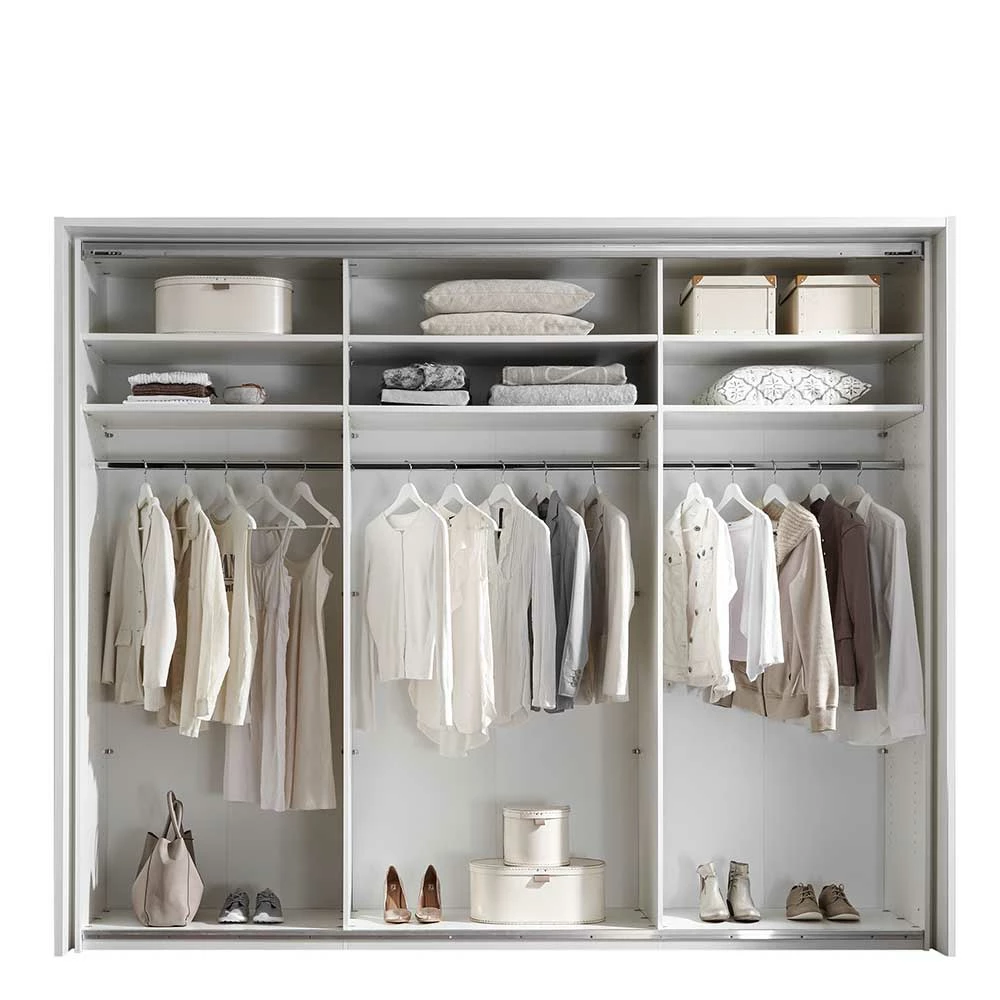 280x230x60 Schwebetüren-Kleiderschrank In Weiß - Vilfian 6 280x230x60 Schwebetüren-Kleiderschrank In Weiß - Vilfian – Bild 4