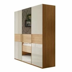 3-türiger Kleiderschrank In Eiche & Beige - Emdsiva