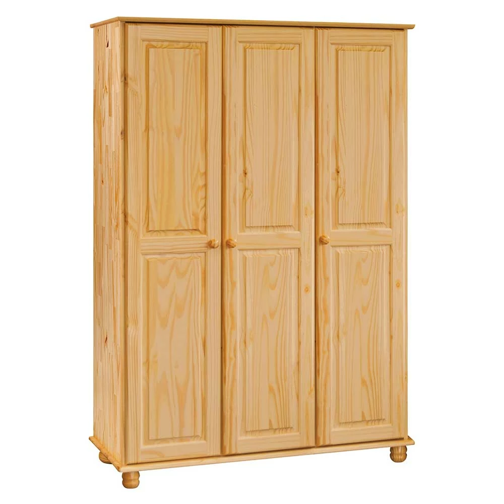 3-türiger Landhaus Kleiderschrank Mit Kugelfüßen - Kascanu 3 3-türiger Landhaus Kleiderschrank Mit Kugelfüßen - Kascanu