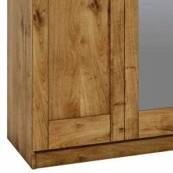 3-türiger Schlafzimmer-Schrank Mit Spiegel - Rirua -Wohnen Shop 3 tueriger schlafzimmer schrank mit spiegel in wildeiche 152x205x60 rirua 02