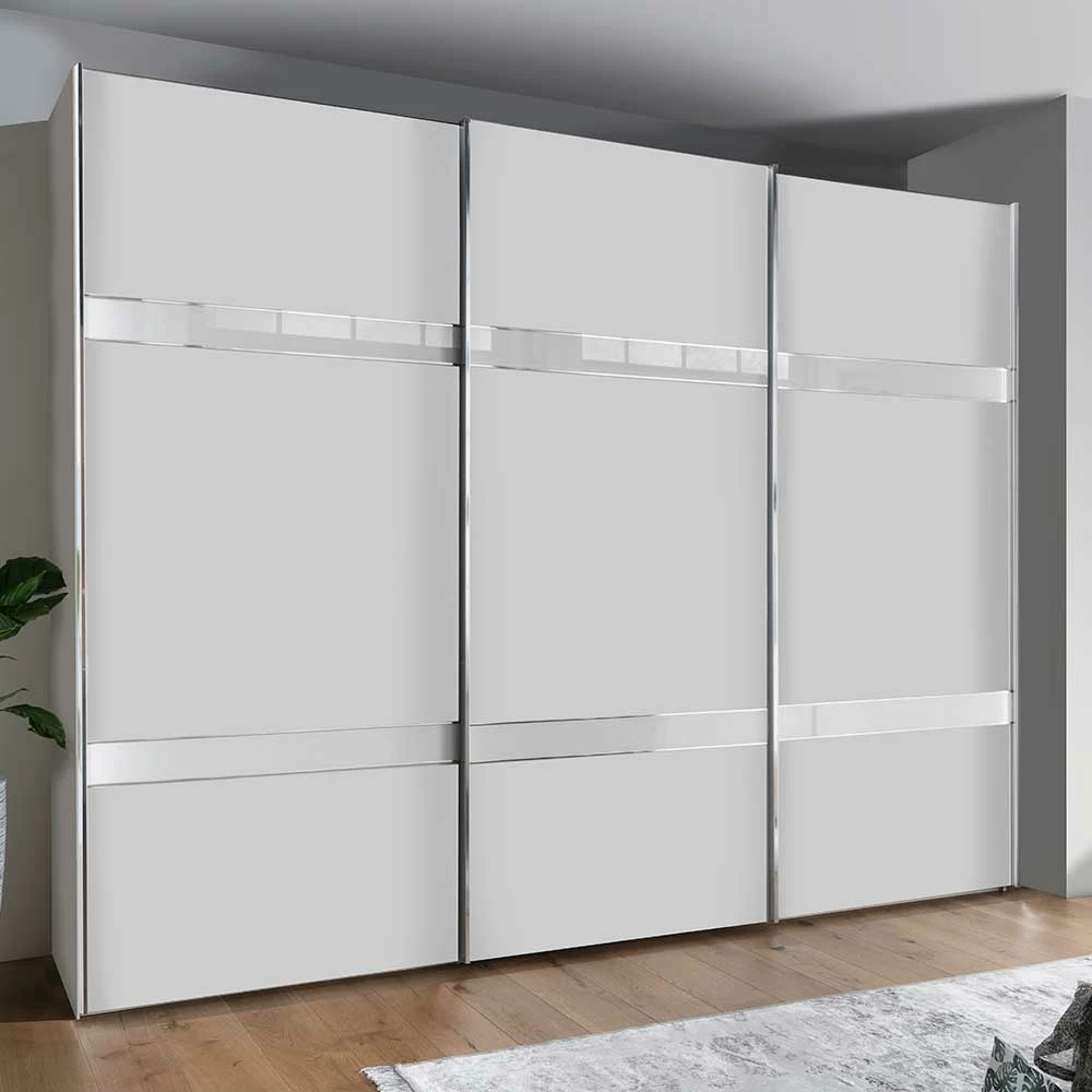 3-türiger Schwebetürenschrank In Weiß - Elisabeth 4 3-türiger Schwebetürenschrank In Weiß - Elisabeth – Bild 2