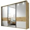 3-türiger Schwebetürenschrank Mit Spiegel - Anviessa -Wohnen Shop 3 tueriger schwebetuerenschrank mit spiegel und led beleuchtung anviessa f