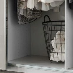 300cm Kleiderschrank Mit 4 Schiebetüren - Edmonda -Wohnen Shop 300cm kleiderschrank mit 4 schiebetueren in weiss hellgrau glas edmonda 05