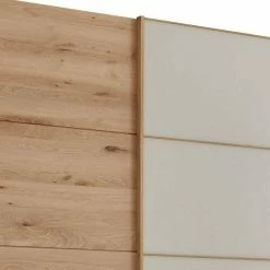 300cm Schwebetürenschrank Zweifarbig - Rasmuss -Wohnen Shop 300cm schwebetuerenschrank zweifarbig in beige glas eiche rasmuss 03