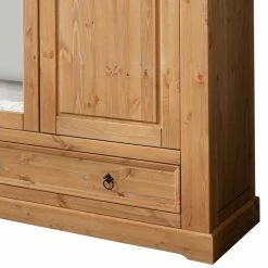 310x215x62 Massivholzschrank In Eichefarben - Voeca -Wohnen Shop 310x215x62 massivholzschrank in eichefarben aus kiefer mit spiegeln voeca 03