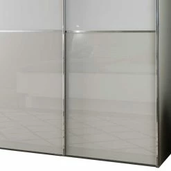 330cm Breiter Schiebetüren Schrank Mit Glas - Tinaron 11 330cm Breiter Schiebetüren Schrank Mit Glas - Tinaron -Wohnen Shop 330cm breiter schiebetueren schrank mit glas front in grau und weiss tinaron 03