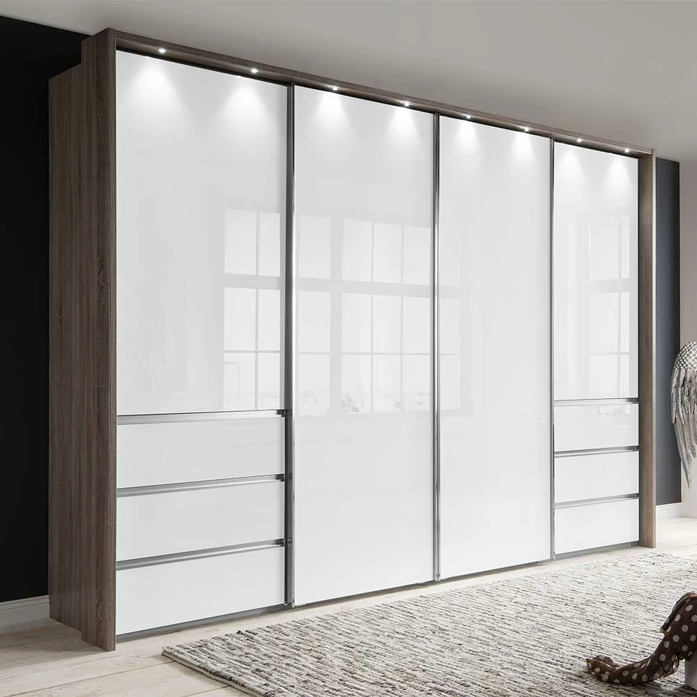 340cm Breiter Schwebetüren-Schrank 4-türig - Seymour 4 340cm Breiter Schwebetüren-Schrank 4-türig - Seymour – Bild 2