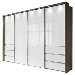 340cm Breiter Schwebetüren-Schrank 4-türig - Seymour