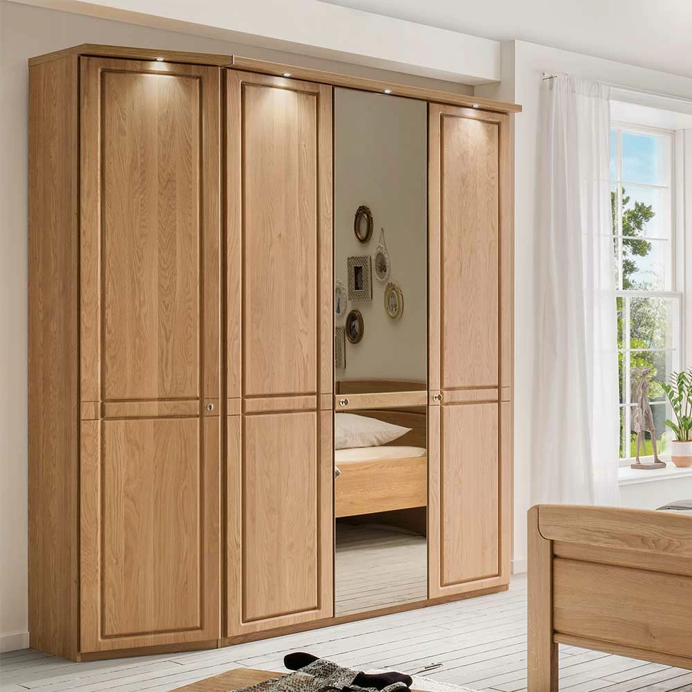 4-trüiger Kleiderschrank Aus Eiche Massivholz - Sendician 4 4-trüiger Kleiderschrank Aus Eiche Massivholz - Sendician – Bild 2