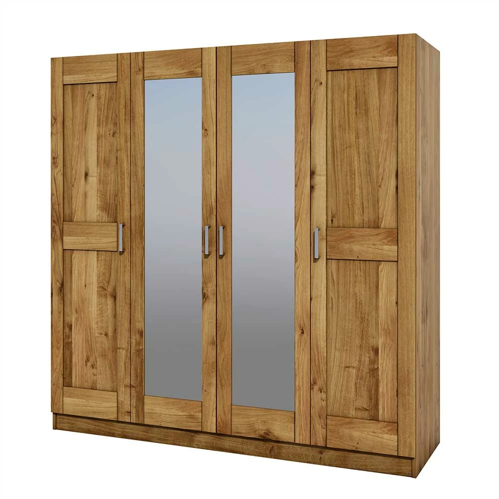 4-türiger Kleiderschrank In Wildeiche - Vanillin 3 4-türiger Kleiderschrank In Wildeiche - Vanillin