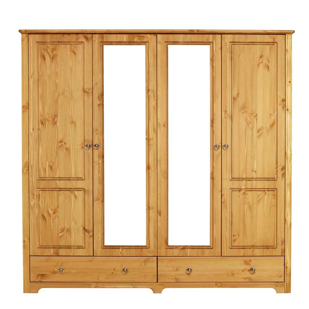 4-türiger Landhaus Kleiderschrank In Natur - Imressa 4 4-türiger Landhaus Kleiderschrank In Natur - Imressa – Bild 2