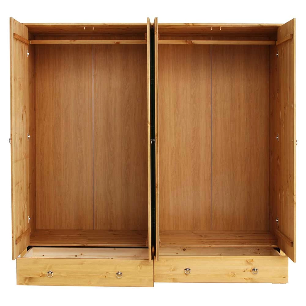 4-türiger Landhaus Kleiderschrank In Natur - Imressa 5 4-türiger Landhaus Kleiderschrank In Natur - Imressa – Bild 3