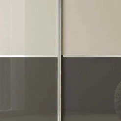 4-türiger Schwebetüren-Schrank Mit Glas Front - Scolari 11 4-türiger Schwebetüren-Schrank Mit Glas Front - Scolari -Wohnen Shop 4 tueriger schwebetueren schrank mit glas front in braun creme scolari 03