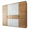 4-türiger Wildeiche Kleiderschrank Mit Passepartout - Vangoss -Wohnen Shop 4 tueriger wildeiche kleiderschrank mit passepartout in natur weiss vangoss f