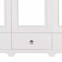 5-türiger Kleiderschrank Aus Holz In Weiß - Velriva I -Wohnen Shop 5 tueriger kleiderschrank aus holz in weiss lackiert kiefer massiv velriva i 03