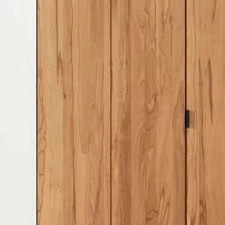 5-türiger Kleiderschrank Aus Kernbuche & Weißglas - Izmaldon -Wohnen Shop 5 tueriger kleiderschrank aus kernbuche weissglas mit passepartout izmaldon 05