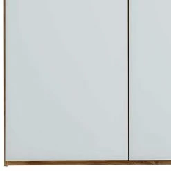 5-türiger Kleiderschrank Aus Wildeiche & Weißglas - Mangaly -Wohnen Shop 5 tueriger kleiderschrank aus wildeiche weissglas mit metallgriffen 300x216x60 mangaly 02