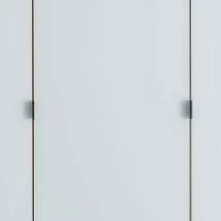 5-türiger Kleiderschrank Aus Wildeiche & Weißglas - Mangaly -Wohnen Shop 5 tueriger kleiderschrank aus wildeiche weissglas mit metallgriffen 300x216x60 mangaly 05