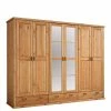 6-türiger Massiver Kleiderschrank Mit 3 Schubladen - Inhusa 1 6-türiger Massiver Kleiderschrank Mit 3 Schubladen - Inhusa -Wohnen Shop 6 tueriger massiver kleiderschrank mit 3 schubladen spiegeln aus kiefer inhusa f