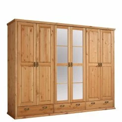 Wohnen Shop 20 6-türiger Massiver Kleiderschrank Mit 3 Schubladen - Inhusa