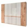 6-türiger Schlafzimmerschrank In Kernbuche & Beige - Krofun 1 6-türiger Schlafzimmerschrank In Kernbuche & Beige - Krofun -Wohnen Shop 6 tueriger schlafzimmerschrank in kernbuche beige aus massivholz glas krofun f